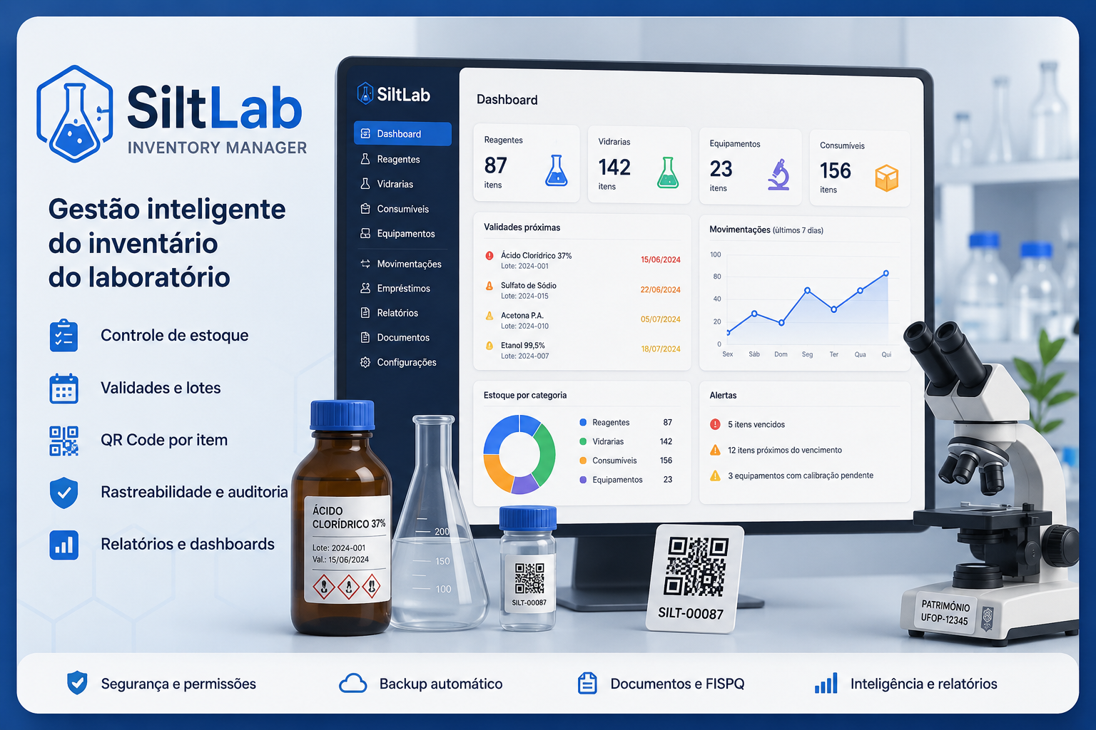 Prévia do SiltLab Inventory Manager